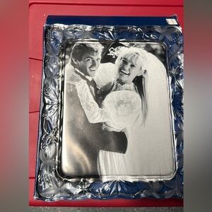 Mikasa Blue Photo Frame Glass NEW